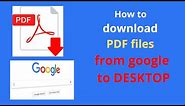 How to download pdf files from google to Laptop (2021)