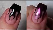 Chrome Flame Nails | The EASY way!
