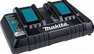 Makita DC18RD 18V Lithium-Ion Dual Port Rapid Optimum Charger, 2-Port