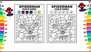 Spiderman Color By Number | Coloring Pages | Printable Worksheet #spiderman