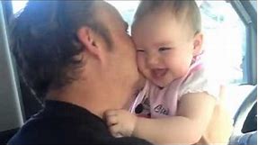 Daddy and baby kisses and cuddles- so adorable