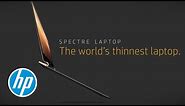 Introducing the World's thinnest laptop: HP Spectre