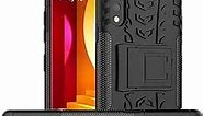 Yiakeng LG Velvet 5G Case, LG Velvet Case Shockproof Slim Protective with Kickstand Hard Phone Cover for LG Velvet 5G (Black)