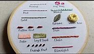Hand Embroidery for Beginners || 14 basic embroidery stitches by Let's Explore