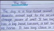 Essay on " The Dog" | writing | English writing | essay writing | handwriting | Eng Teach
