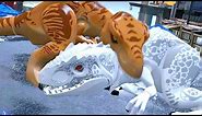 LEGO Jurassic World - Indominus Rex VS T-Rex + Ending [Full Battle]