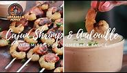 Shrimp and Andouille Sausage Skewers with Mississippi Comeback Sauce