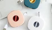 SITAKE 3PCS Cable Management, Retractable Portable Cord organizer, 3 Colors Flexible Cable organizer for Home Office Classroom (Square)