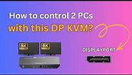 How to control 2 PCs with a DisplayPort KVM switch? (8KSW21DP-DM)
