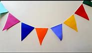 Easy Party Bunting | Triangle Banner | DIY Flag Banner | DIY For Kids | Easy Crafts | Party Decor
