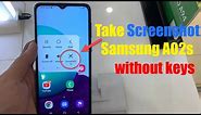 Samsung Galaxy A02s: How to take screenshot without power button | Capture screen without keys