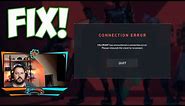 Valorant Has Encountered An Error (Connection Error FIX)