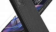 JXVM for Motorola Moto Edge 2022 Case: Moto Edge 2022 5G UW Dual Layer Case | Shockproof Protective Cell Phone Cover with Hybrid Sturdy Textured Shell - Drop Proof Protection - 6.6 inches (Black)