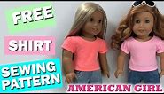DIY How to make American Girl Doll Shirt 👕 Free Pdf pattern