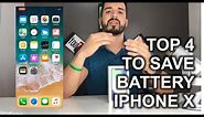 TOP 4 Ways to Save Battery on your iPhone X