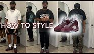 HOW TO STYLE JORDAN 5 BURGUNDY ( on foot review + outfit ideas)
