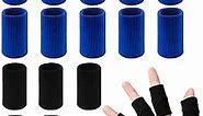 20 PCS Finger Sleeves Protectors, Sport Finger Sleeves Finger Splints Thumb Finger Brace Support Elastic Thumb Sleeves for Relieving Pain Arthritis Trigger Finger(Blue Black)