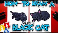 How To Draw A Sleeping Black Cat