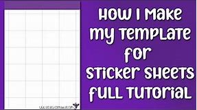 How I Make the Template for my Sticker Sheets
