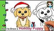 How to Draw a Holiday Puppy | Christmas Series #5