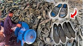 Recycling Old Plastic Shoes to Make New Shoes | How Shoes Are Made | Plastic Scrap Recycling