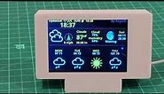 DIY IoT Weather Station ESP32 / ESP8266 Color TFT 3.5 inch Display in 3D Printed Box.