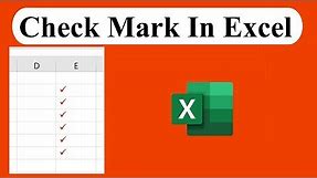 How To Insert Check Mark Symbols In Excel