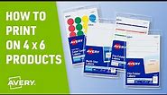 How to Print Labels on a 4" x 6" Sheet with Avery Products