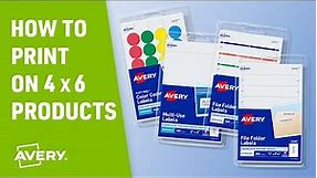 How to Print Labels on a 4" x 6" Sheet with Avery Products