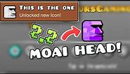 How To Get The Moai Head Icon EASY in GEOMETRY DASH 2.2