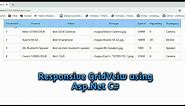How to make GridVeiw responsive using Bootstrap in ASP.Net C# | Tech Tips Unlimited