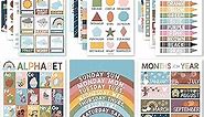 Hadley Designs 16 Boho Kids Educational Posters for Toddlers - Teacher Posters for Classroom Posters Elementary, Pre K Learning Posters for Toddlers 1-3