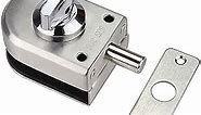 Glass Door Lock 304 Stainless Steel Knob Sliding Gate Floor Latch Single Bolt Keyless Fit for 10mm-12mm Thickness Anti-Theft Security Locks for Bathroom Office Toilet Shop