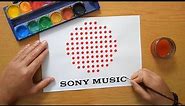 How to draw the SONY MUSIC logo