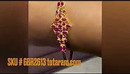 Exquisite 22K Gold Ruby Bracelet | GBR2613 Traditional Indian Jewelry | Totaram Jewelers USA