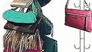 Luxury Purse Hanger Organizer for Over Door/Closet- Max Purse Storage, Handbag Holder Rotates 360, Heavy Duty Chrome Holds 50lbs; Purses, Handbags, Totes, Crossbody, Backpacks, Fanny, Belt Bags