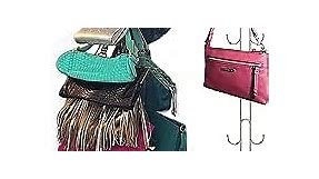 Luxury Purse Hanger Organizer for Over Door/Closet- Max Purse Storage, Handbag Holder Rotates 360, Heavy Duty Chrome Holds 50lbs; Purses, Handbags, Totes, Crossbody, Backpacks, Fanny, Belt Bags
