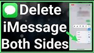 Can You Delete iMessages From Both Sides?