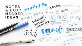 title lettering ideas 💙 with step by step tutorials