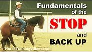 How to Train a Horse to Stop & Back Up - Basics of sliding stop for reining or cutting