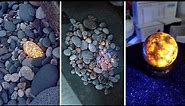 Tour Guides Discovering Beautiful Glowing Mineral Stones