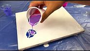 Acrylic Pouring Pink And Blue Marble Abstract Painting