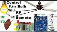 RF remote control home automation using arduino | Wireless RF control circuit for home appliances