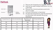 BTEC Applied Science Unit 3 Physics - Thermistors and temperature: BioTeach