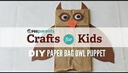 Paper Bag Puppet: Owl | Crafts for Kids | PBS KIDS for Parents