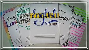 English Project Cover Page Design | English Project Heading Designs |Front Page Design | CRAFTSWOMAN