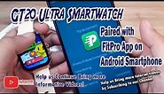 GT20 Ultra Smartwatch Paired with FitPro App on Android Smartphone