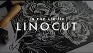 Linocut Printmaking Process - In the Studio