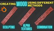 Different methods for creating wood texture