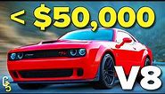 5 BEST V8 Sports Cars You Can Buy For Less Than $50,000!